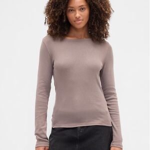 Gap Modern Ribbed Boatneck T-Shirt Size L